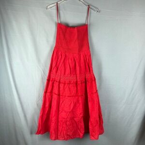 Speed Limit MPH Maxi Dress Women Large Red Smocked Lace Detail Spaghetti Strap